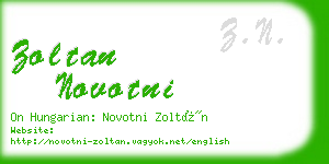 zoltan novotni business card